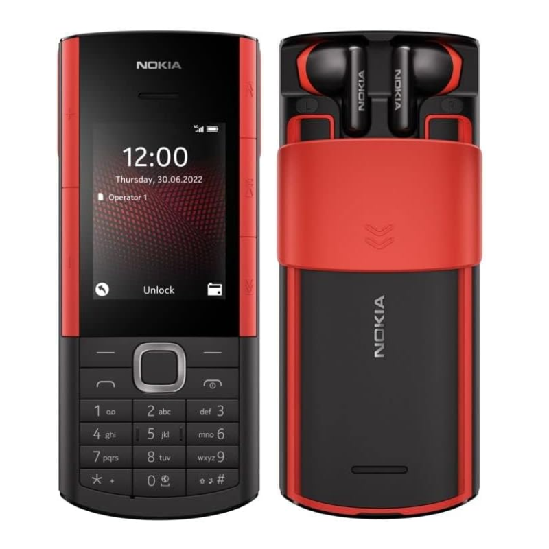 Nokia 5710 Xpress Audio 4G Black Unlocked MP3 Player Mobile Phone - With Built In Wireless Earbuds