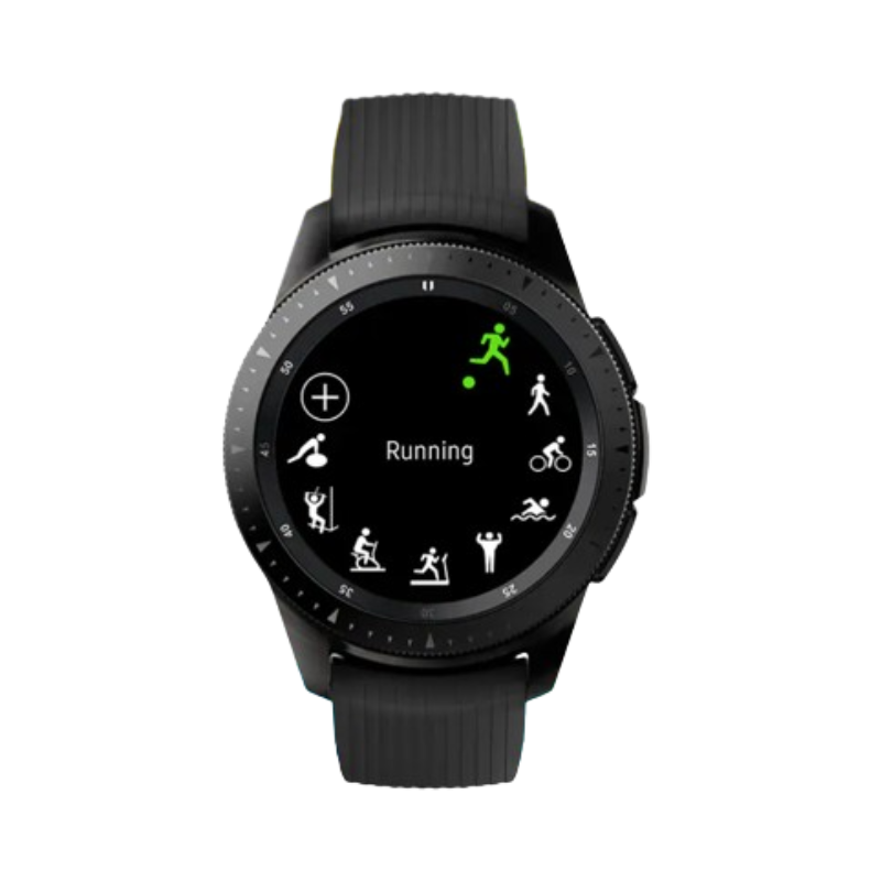 Samsung Galaxy Watch 42mm SM R810 Black with Black Sports Strap Grad