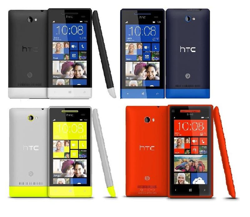 HTC 8S Black Lime Green Blue Red Grey White Windows 8 Smartphone - Warranty