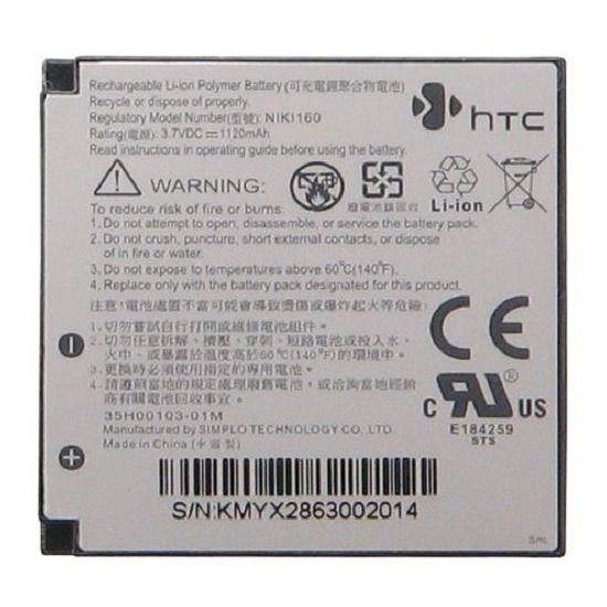 NEW GENUINE HTC BATTERY(NIKI160) HTC S600 S610 TOUCH PLUS P5500 P5520 P5530 D850