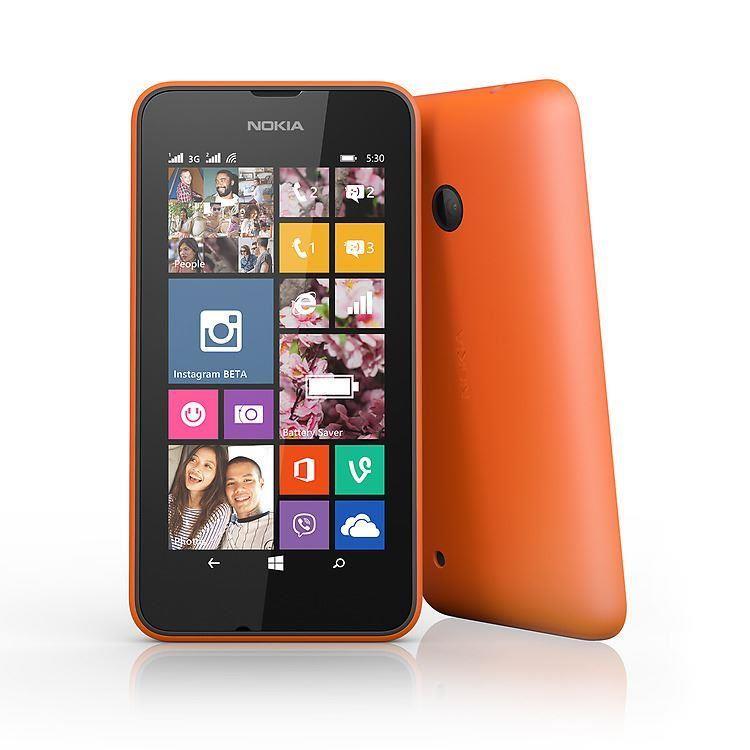 New Condition Nokia Lumia 530 Orange Unlocked Windows Smartphone - Warranty