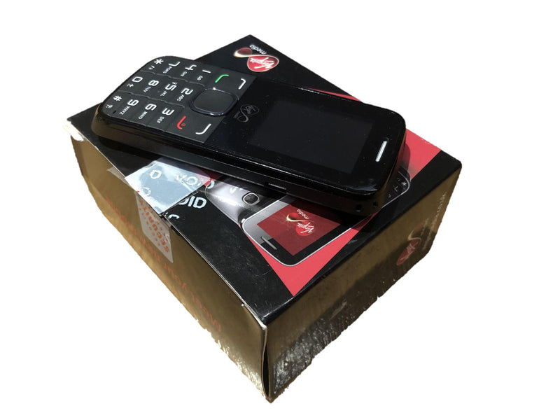 New Condition Boxed Alcatel VM575 Black Unlocked Simple Mobile Phone - Warranty
