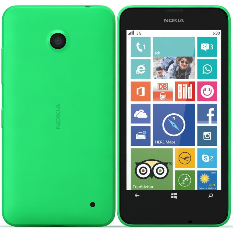 Pristine Condition Nokia Lumia 630 Green Windows Smartphone Unlocked