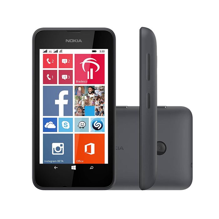 Nokia Lumia 530 Dual Sim Grey Unlocked Smartphone - New Condition