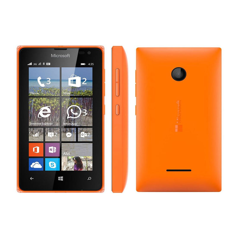 New Condition Microsoft Lumia 435  8GB Orange Unlocked Smartphone Warranty