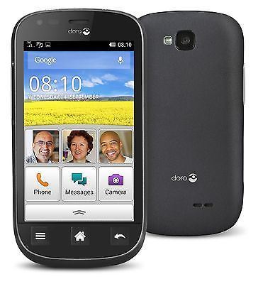 New Condition Doro PhoneEasy Liberto 810 Unlocked Grey & Black Smartphone