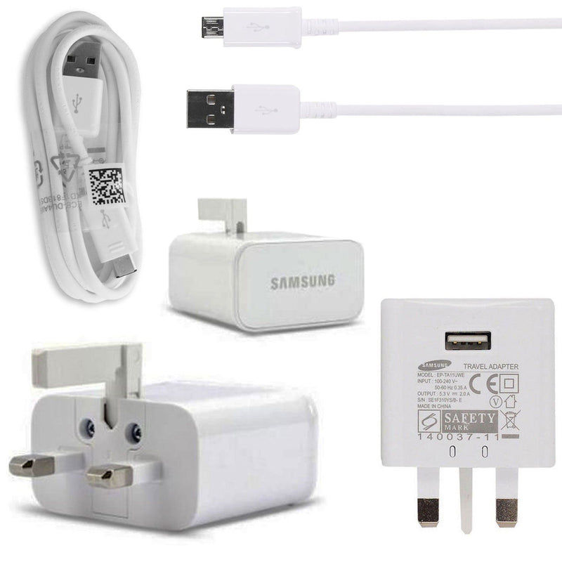 Genuine Samsung S4 S5 J5 A3 J1 Ace 3 S7 Xcover Note Charger & Micro USB Cable