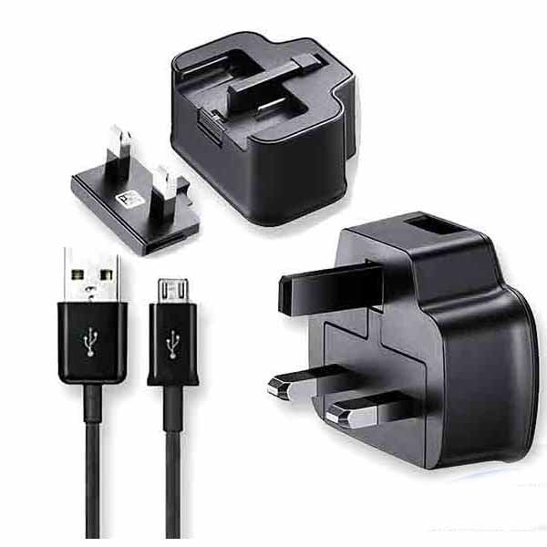 Genuine ETA0U71XBE Black White USB Cable+Wall Plug For Samsung Ace S4 J3 Note