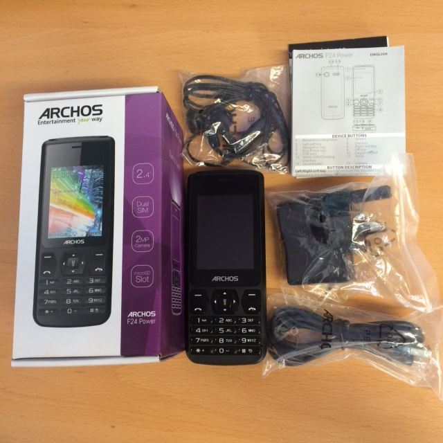 Brand New Basic Phone Archos F24 Dual SIM Black 12M Warranty UK with Box
